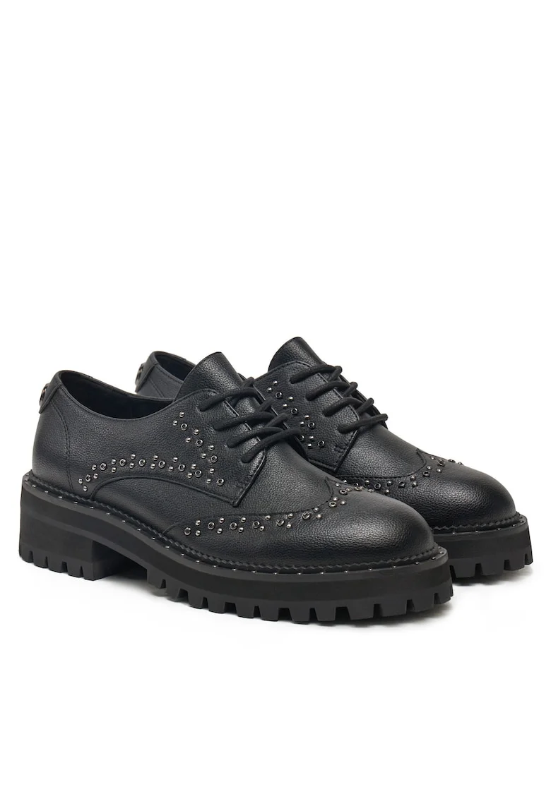 Pantofi dama,  Negru, Piele ecologica, Negru