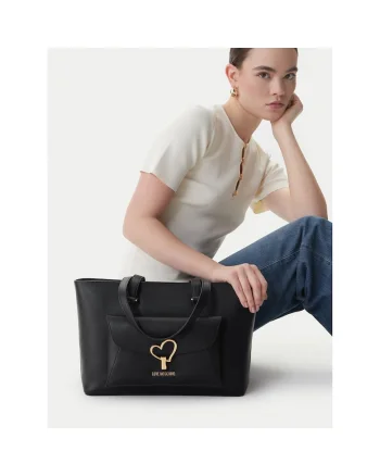 Geanta dama,  piele ecologica, neagra, One Size INTL