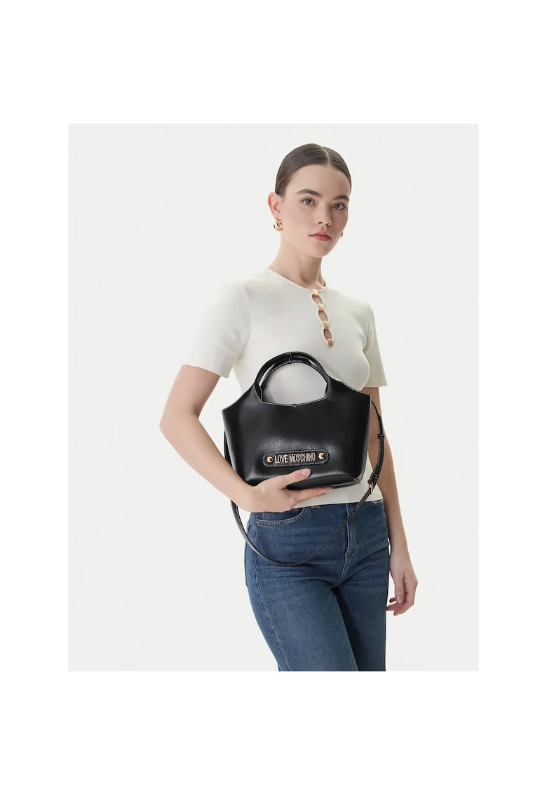 Geanta dama,  piele ecologica, neagra, One Size INTL