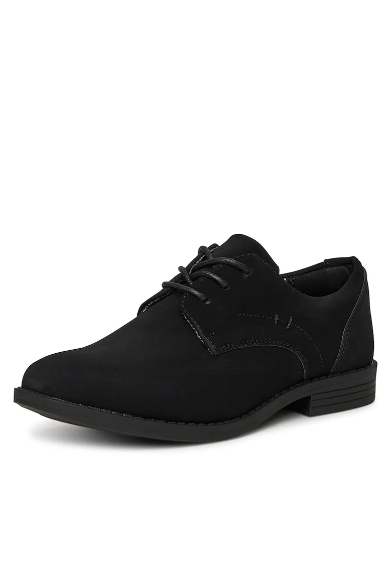 Pantofi copii,  negru, material sintetic, stil clasic,