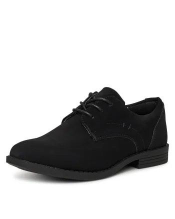 Pantofi copii,  negru, material sintetic, stil clasic,
