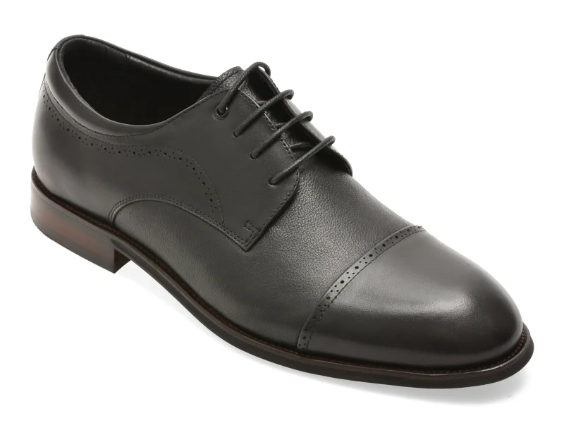 Pantofi eleganti EPICA negri, RT112A, din piele naturala