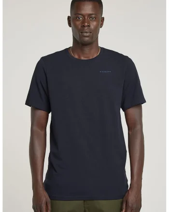 Tricou slim fit cu decolteu la baza gatului Base, Gri carbune/Albastru petrol