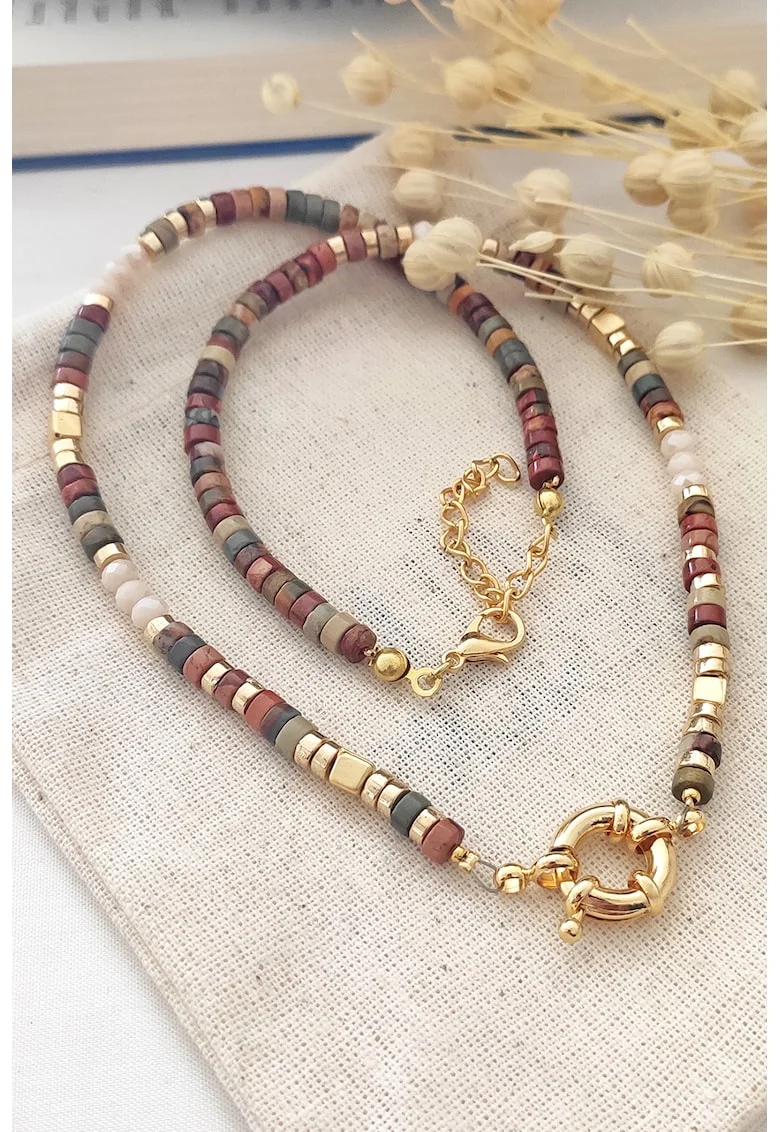 Colier cu pietre de variasite, Multicolor