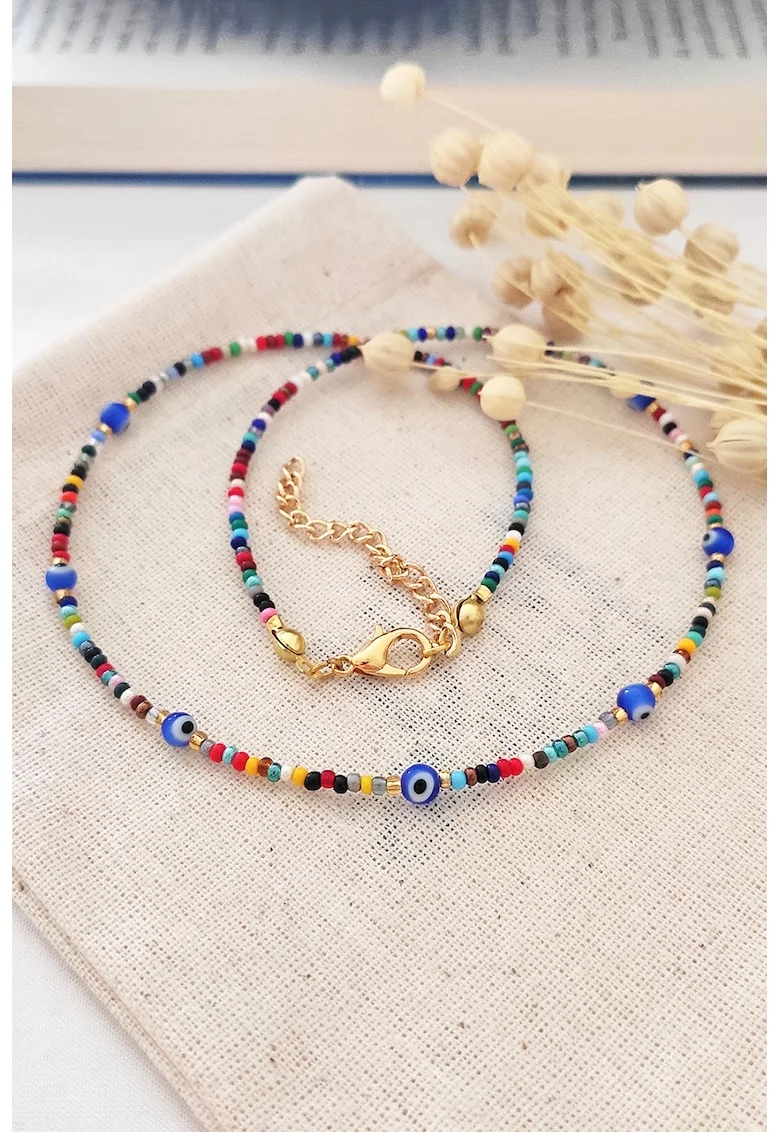 Colier cu margele Miyuki, Multicolor