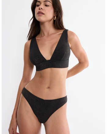 Costum de baie intreg cu aspect stralucitor Summer Sunset, Negru