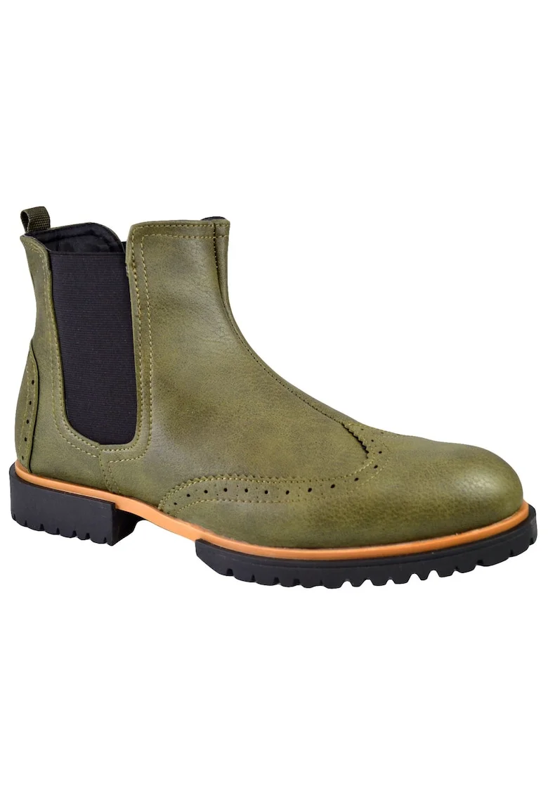 Ghete Barbati Kaki Chelsea Brogue - 32136