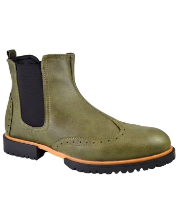 Ghete Barbati Kaki Chelsea Brogue - 32136