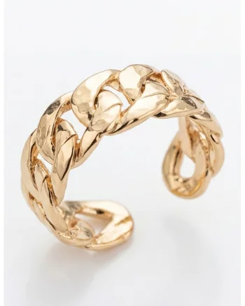 Cercei earcuff cu model lant, Auriu