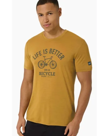 Tricou pentru barbati cu merino SN-SUPERNATURAL, M BETTER BIKE TEE, maro, Maro
