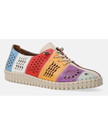 Pantofi sport multicolori cu model ajurat