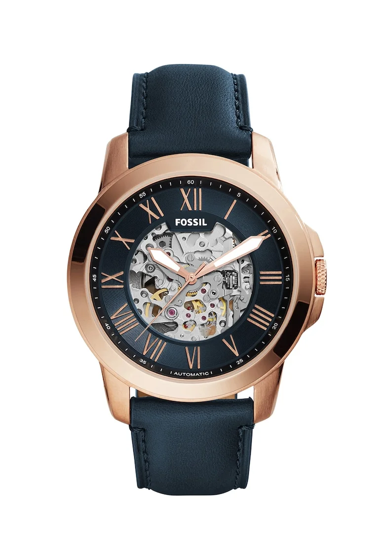 Ceas automatic cu mecanism vizibil Grant, Bleumarin