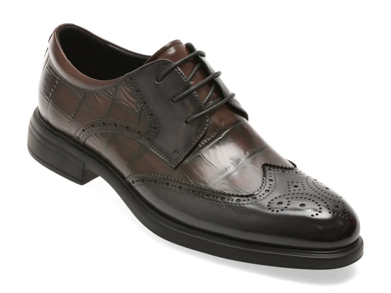 Pantofi eleganti EPICA PREMIUM maro, TMA107, din piele naturala