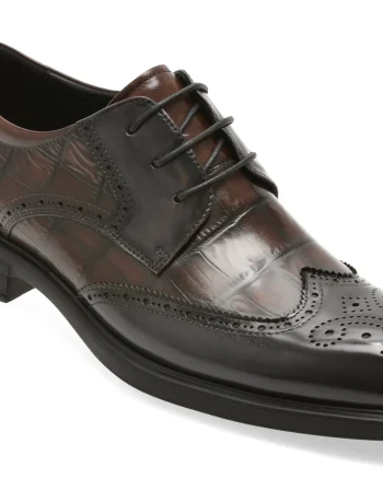 Pantofi eleganti EPICA PREMIUM maro, TMA107, din piele naturala