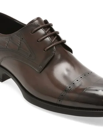 Pantofi eleganti EPICA PREMIUM maro, TMA145, din piele naturala