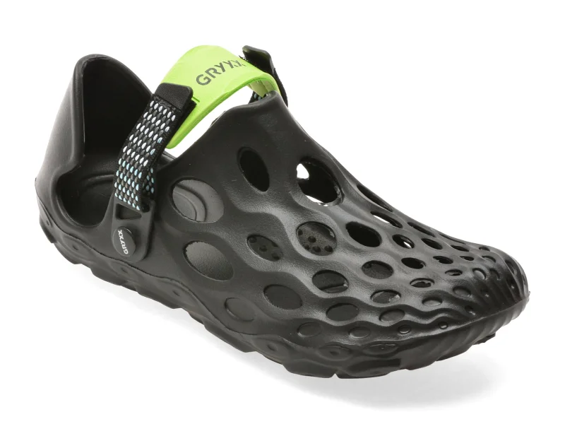 Papuci GRYXX negri, 868M, din pvc