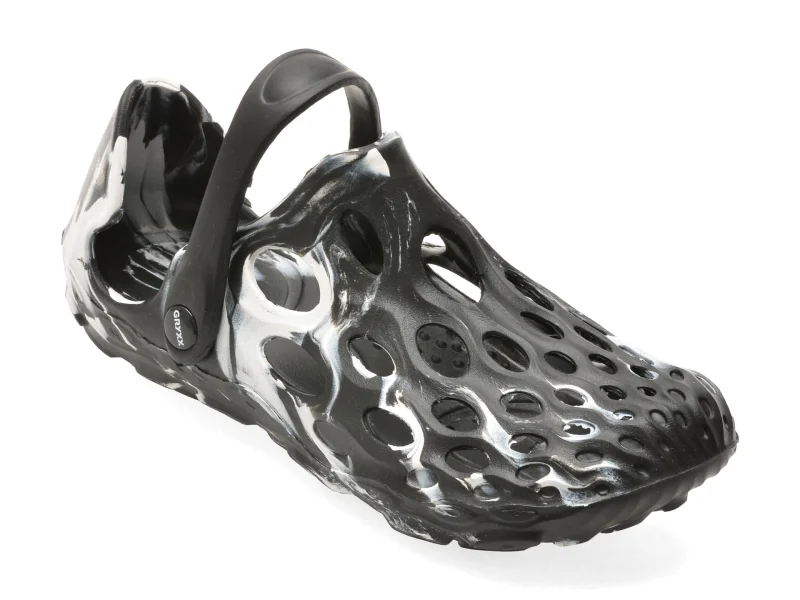 Papuci GRYXX alb-negru, 868M, din pvc
