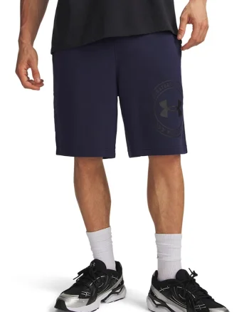 Pantaloni scurti din amestec de bumbac cu croiala lejera si imprimeu logo Rival, Negru stins