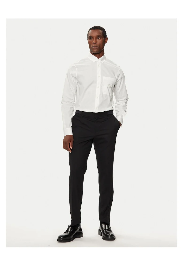 Camasa barbati,  slim fit, ecru, bumbac,