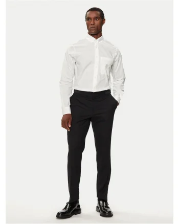 Camasa barbati,  slim fit, ecru, bumbac,