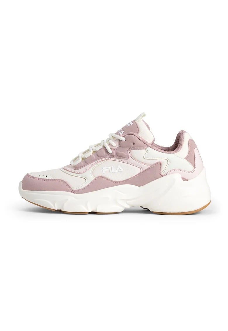 Pantofi sport cu garnituri din piele ecologica Collene CB, Lila pal/Bej deschis