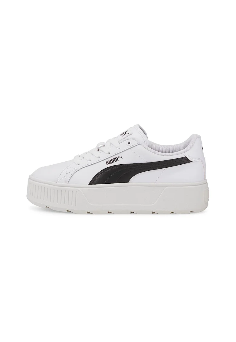 Pantofi sport flatform Karmen, Negru/Alb optic