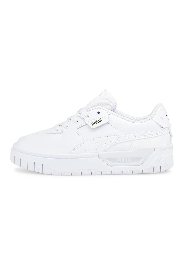 Pantofi sport din piele cu insertii de piele intoarsa Cali Dream, Alb