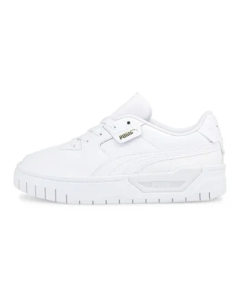 Pantofi sport din piele cu insertii de piele intoarsa Cali Dream, Alb