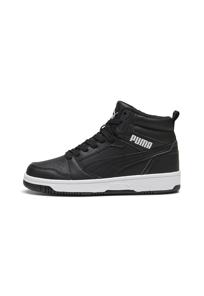 Pantofi sport mid-high de piele ecologica Rebound, Negru