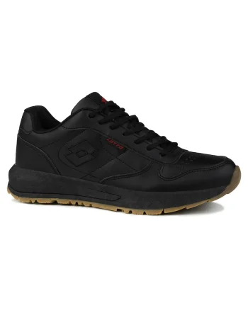 Tenisi barbati  STRAIGHT, negru, piele ecologica, Negru