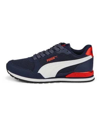 Pantofi sport cu insertii textile ST Runner V3, Rosu/Alb/Bleumarin
