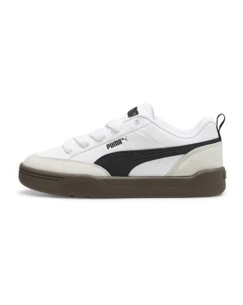 Pantofi sport Park Lifestyle cu detalii de piele intoarsa, Alb/Negru