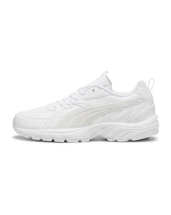 Pantofi sport low-cut de piele si piele ecologica Milenio, Alb