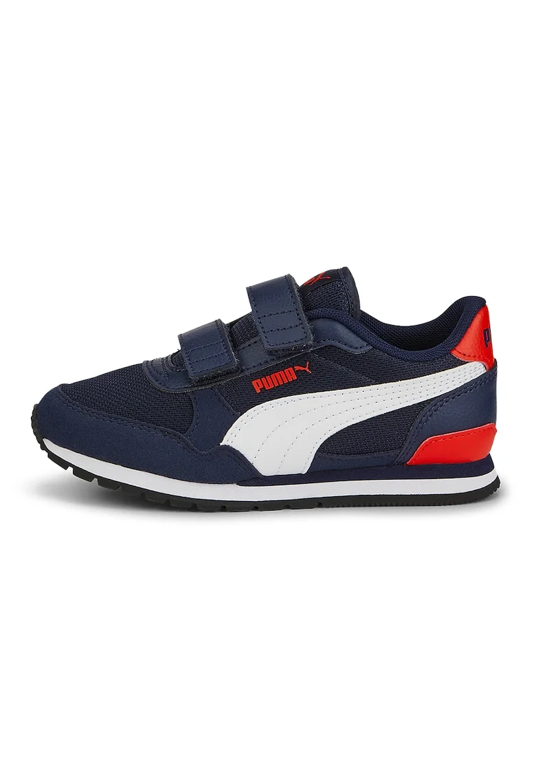 Pantofi sport de plasa cu velcro ST Runner v3, Rosu/Alb/Bleumarin