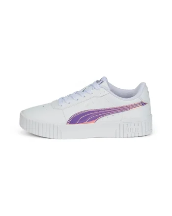 Pantofi sport de piele ecologica Carina 2.0 Holo, Alb/Argintiu