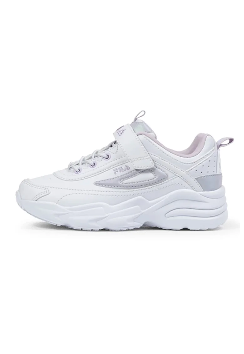Pantofi sport din piele ecologica cu velcro Skye, Alb/Lila