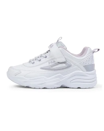 Pantofi sport din piele ecologica cu velcro Skye, Alb/Lila