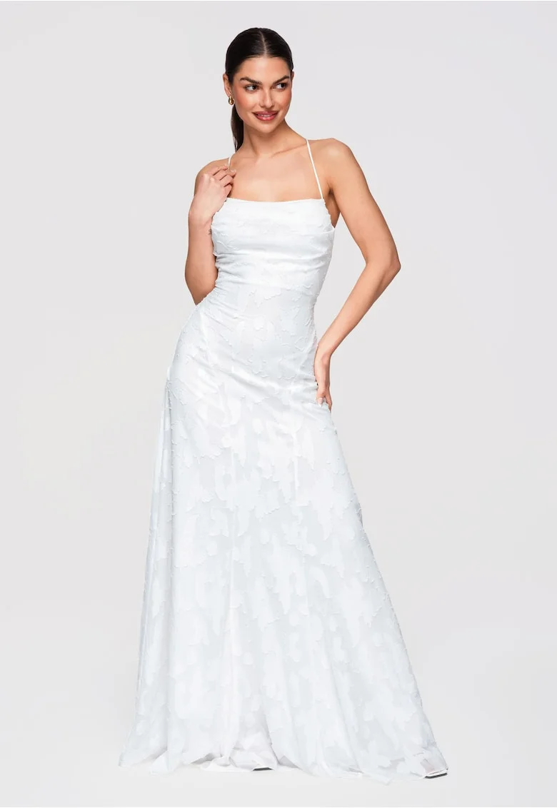 Rochie de seara maxi  LA-OM-DLR307, Alb