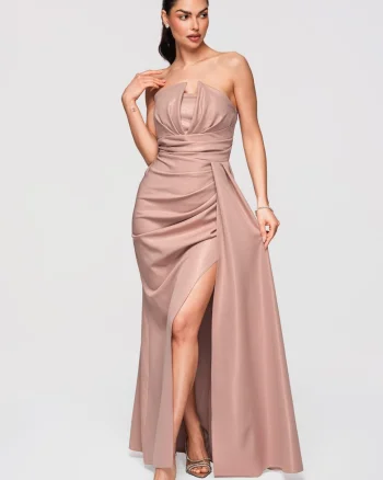 Rochie de seara maxi  LA-OM-DLR338, Bej