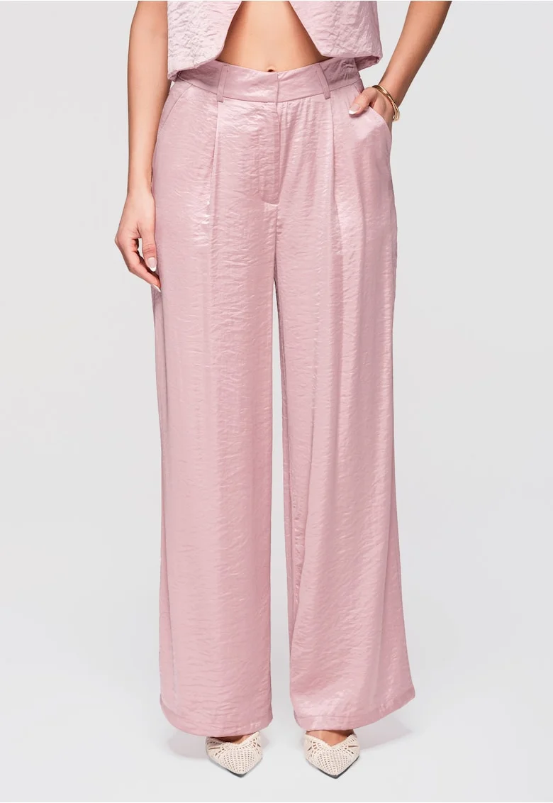 Pantaloni cu croi larg  OW-PA-E0002, Roz