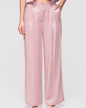 Pantaloni cu croi larg  OW-PA-E0002, Roz