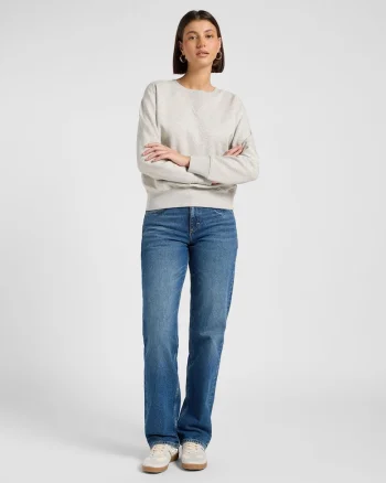 Bluza dama,  RAGLAN CREW, bumbac, gri