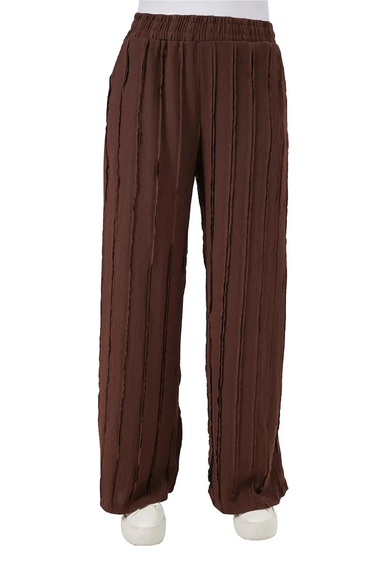 Pantaloni dama,  Poliester/Elastan, Maro