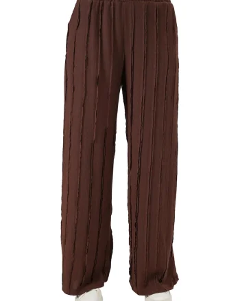 Pantaloni dama,  Poliester/Elastan, Maro