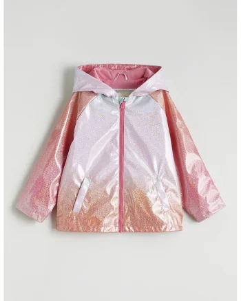Jacheta cu gluga si fermoar, Multicolor