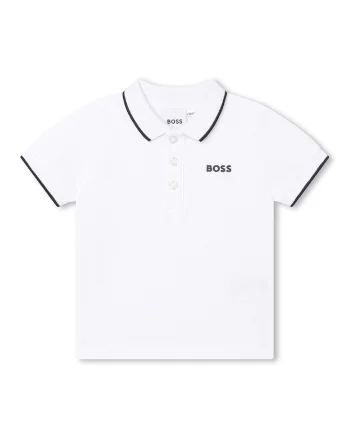 Tricou polo din bumbac, Alb