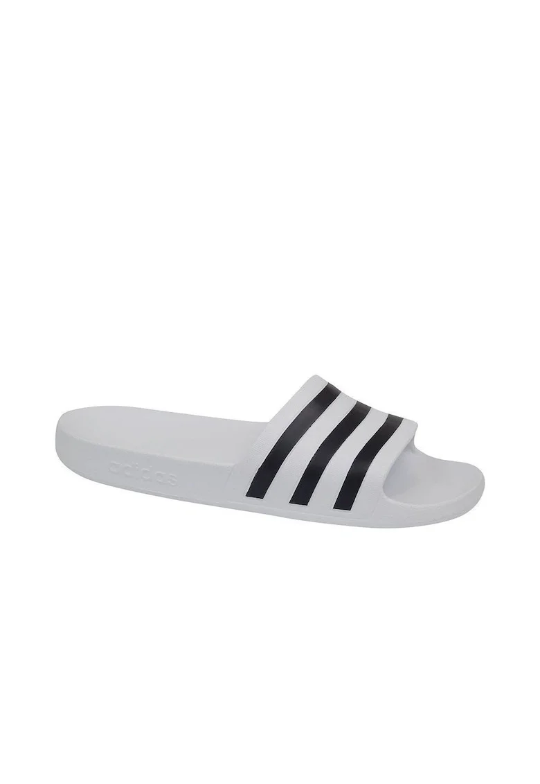 Papuci barbati,  Sintetic, Alb/Negru,