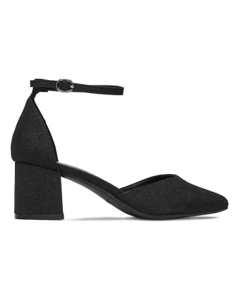 Pantofi,  clasic, negru, textil