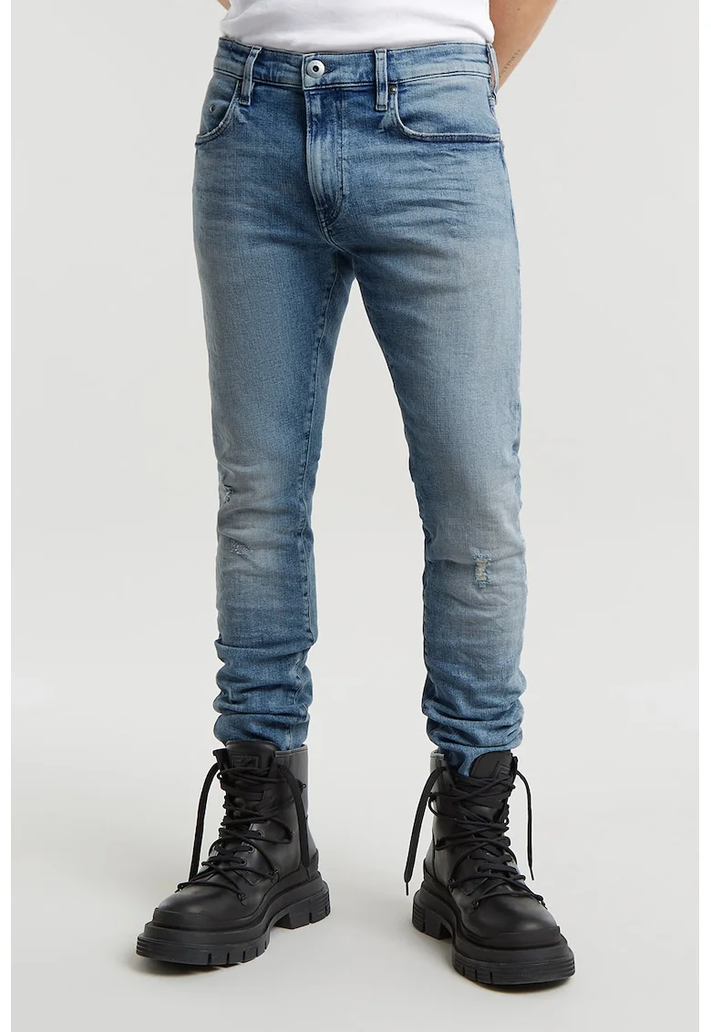 Blugi skinny cu talie medie Revend, Albastru pastel