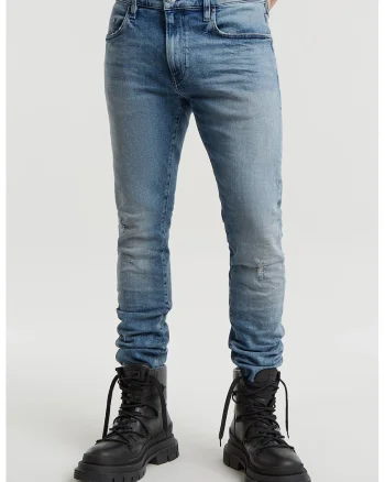 Blugi skinny cu talie medie Revend, Albastru pastel